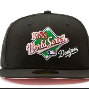 New Era Los Angeles Dodgers 1988 World Series 59FIFTY Fitted Hat Pink UV - 7 1/4